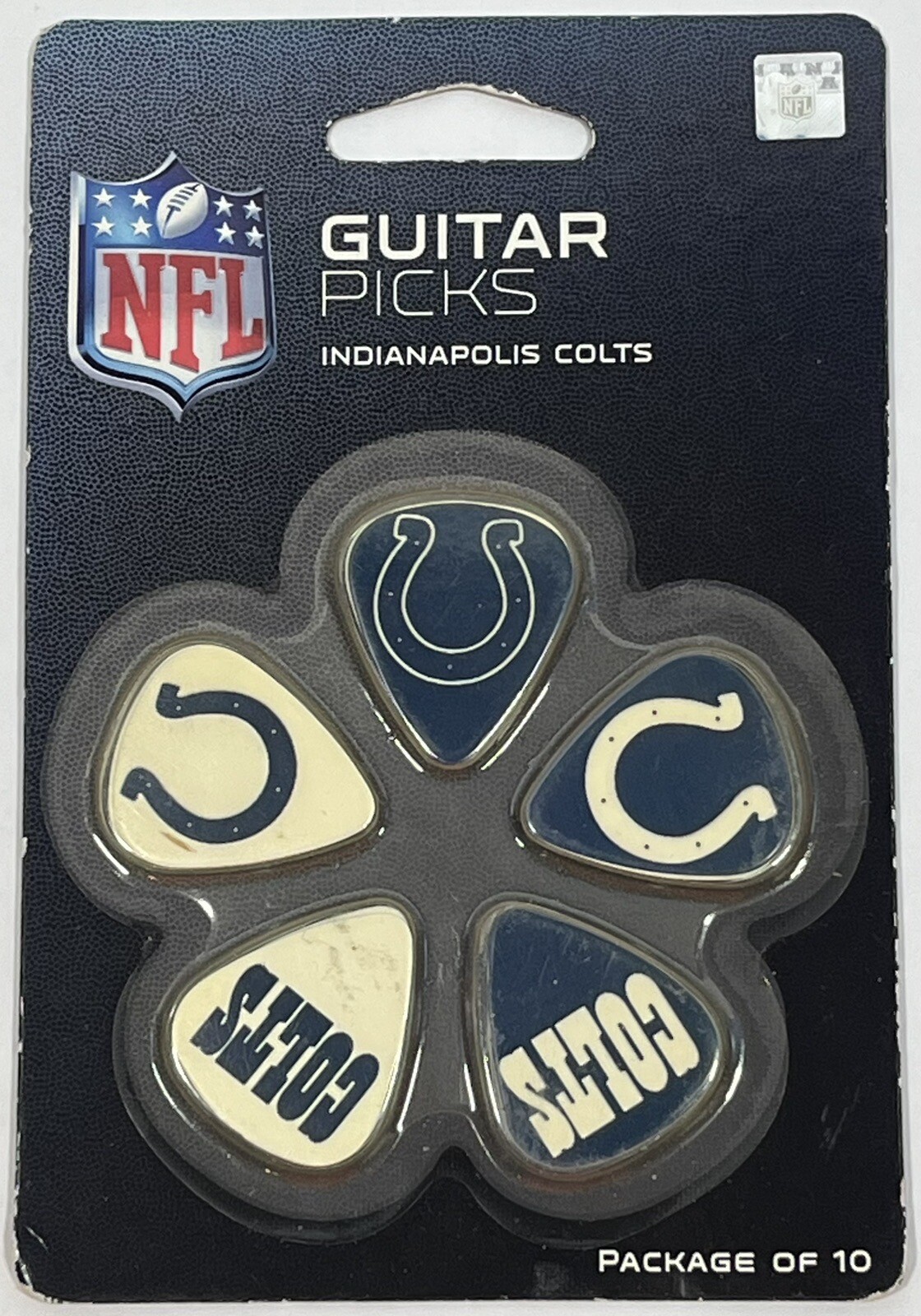 Indianapolis Colts Guitar Picks 10 Pack Woodrow Guitar by The Sports Vault NFL