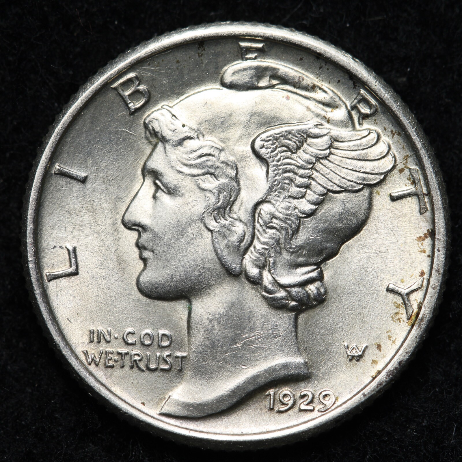 1929 Mercury Silver Dime BU *UNCIRCULATED* MS FULL BANDS E220 WQEP