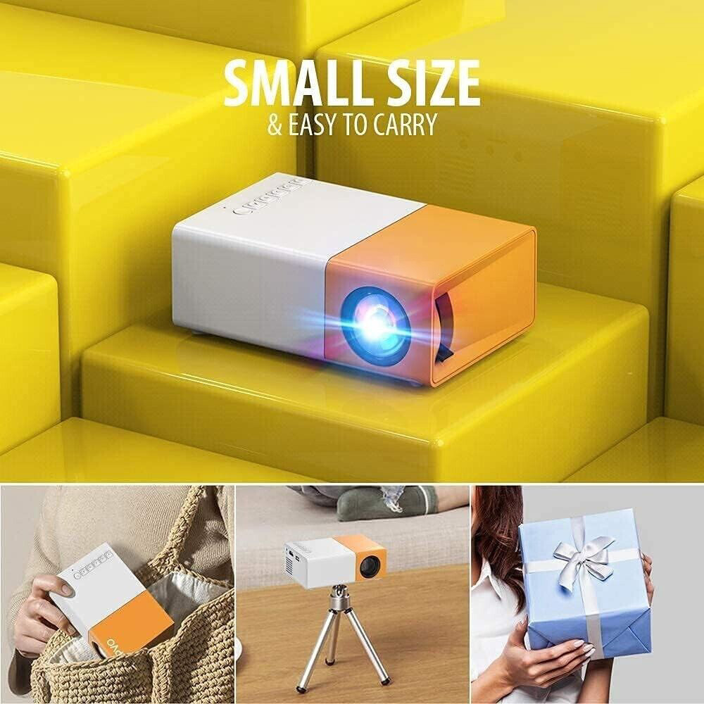 Mini Portable Projector 1080P LED Pico Video Projector for Home Theater Movie US