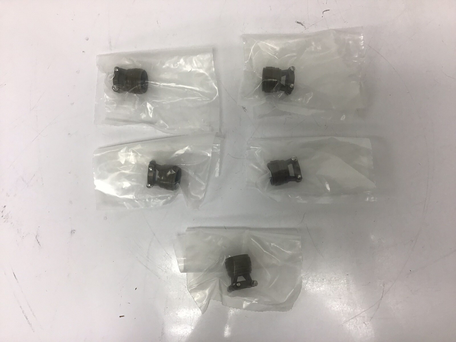 5 NEW Amphenol Mil-Spec M85049/52-S-14W Connector Backshell Strain Reliefs