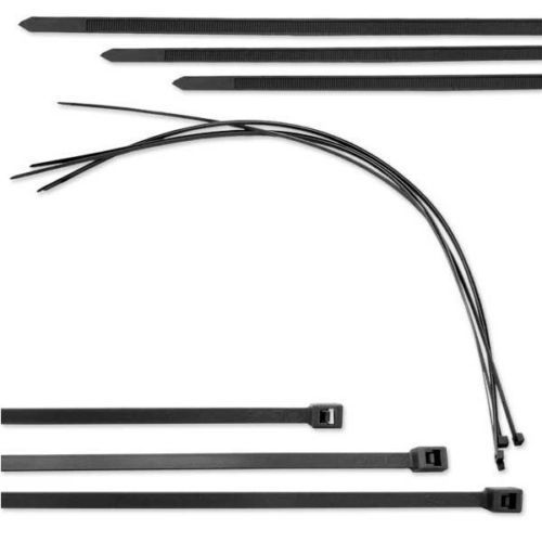 4" 6" 8" 12" 15" 18" 24" Black Zip Tie Heavy Duty Nylon UV Resistant UL Bulk LOT