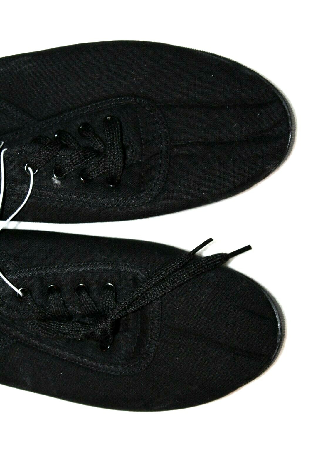 Basic Editions Women's Eavan Black Lace-Up Canvas Oxford Shoes Sneaker 6M-10M