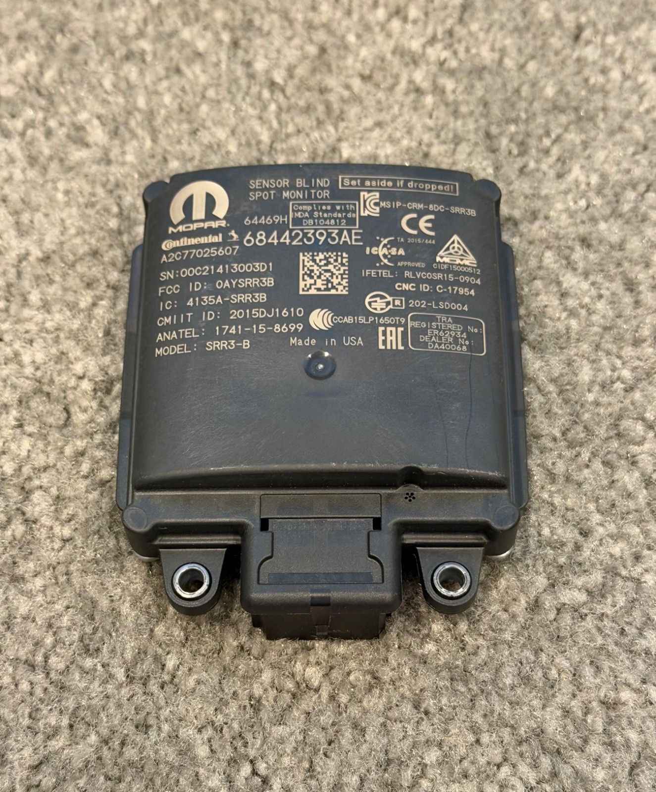 Mopar OEM Blind Spot Detection Module - 68442393AE (68548895A) RAM 2500 3500