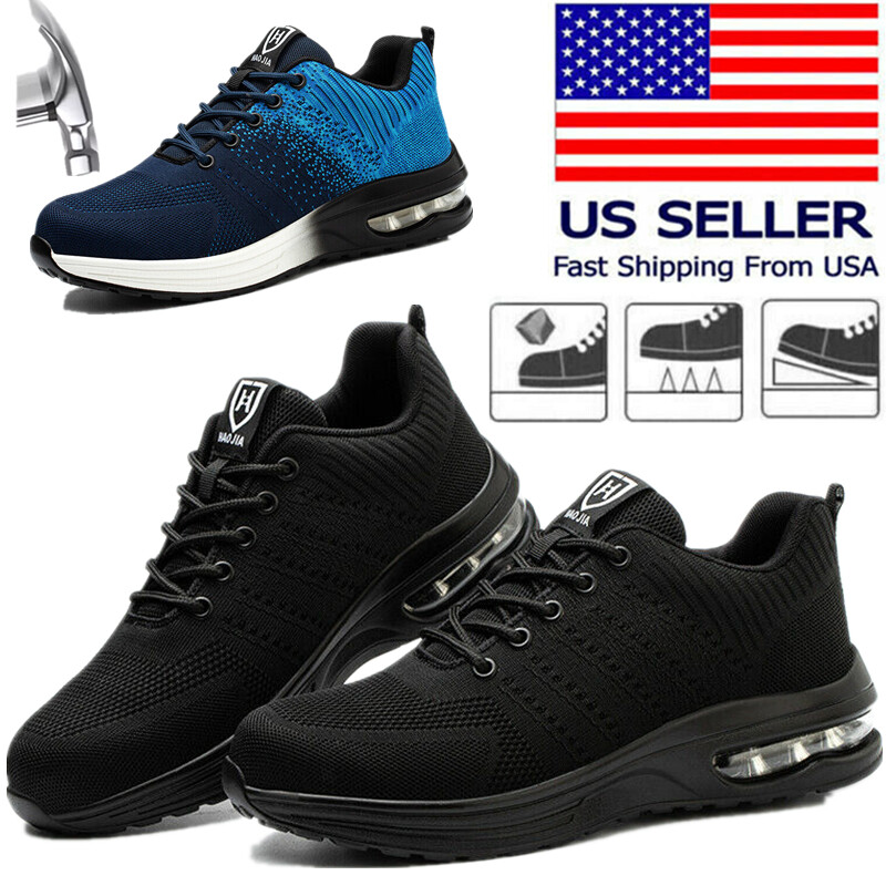 Mens Boots Safety Shoes Light Weight Indestructible Sneaker Steel Toe Work Boots