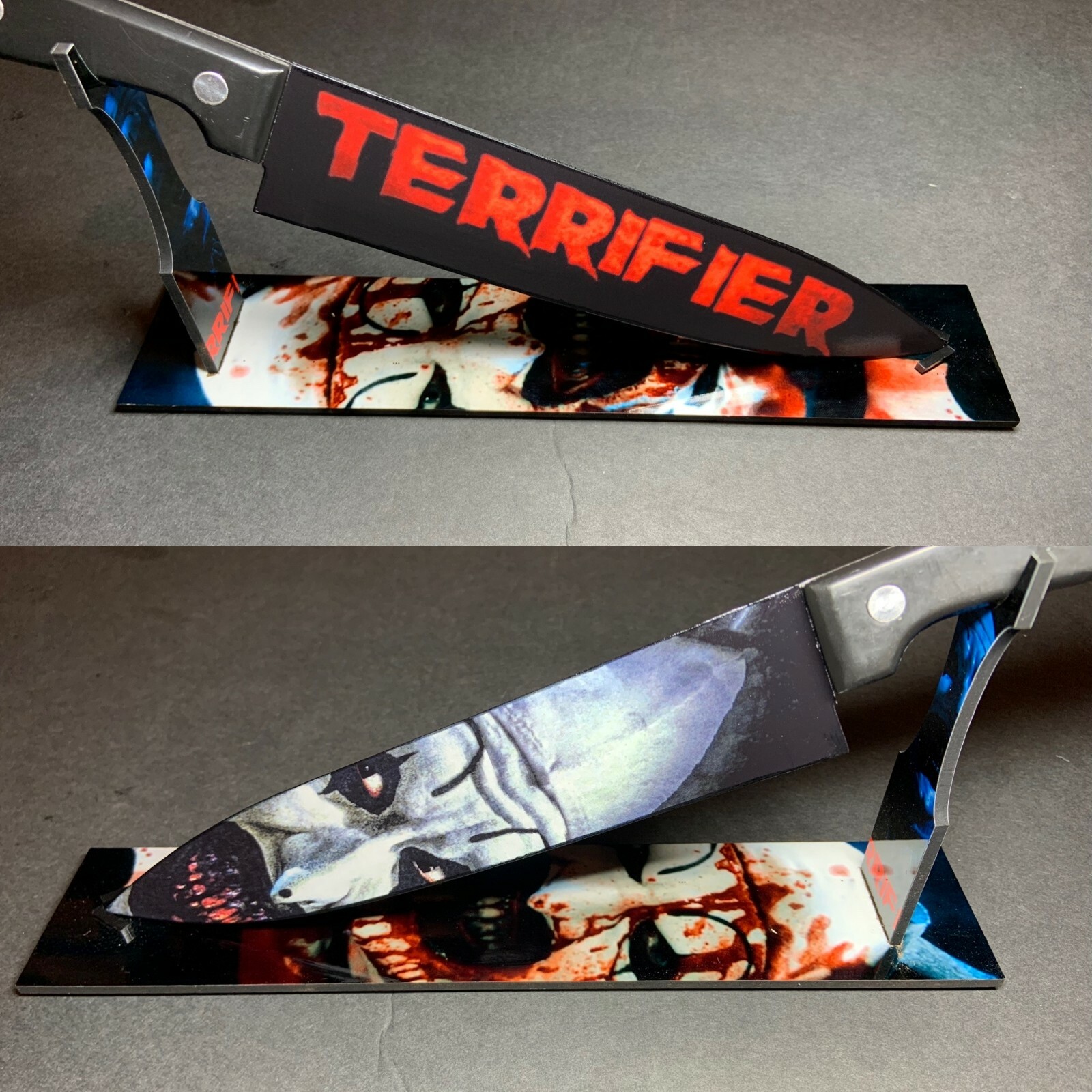 Terrifier Art the Clown 2016 Kitchen Knife With Sublimated Stand