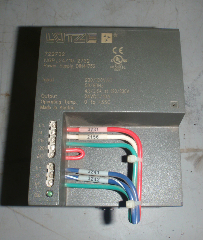 Lot of (2) LUTZE Power Supply 722732 _ 230/120 VAC ____ 722-732