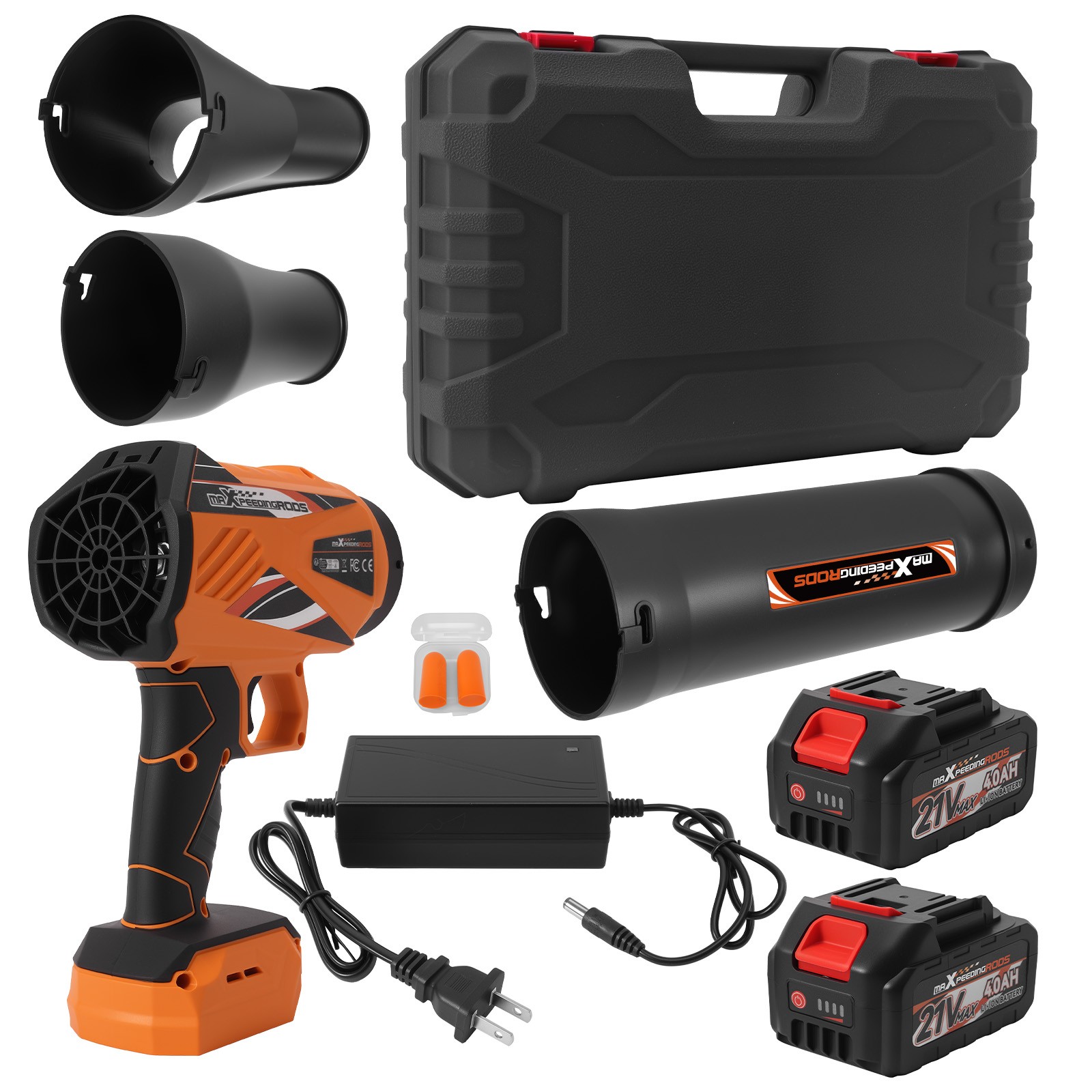 Cordless Leaf Blower 21V 4000mAh Brushless Motor 550 CFM Variable Speed