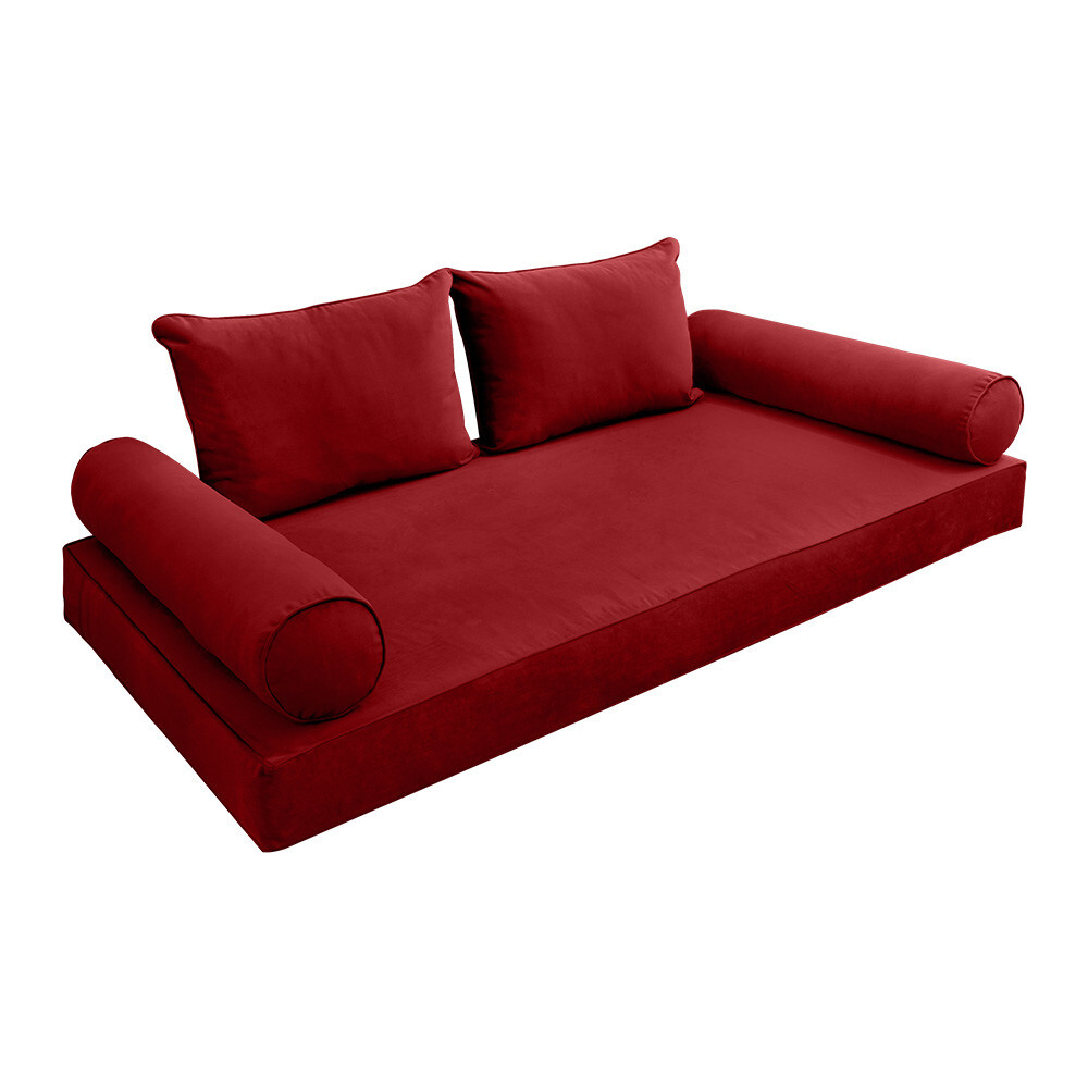 Model V4 Full Velvet Same Pipe Indoor Daybed Mattress Pillow Complete Set AD369