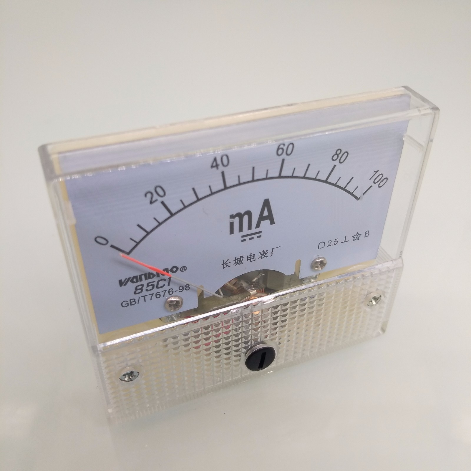 US Stock Analog Panel AMP Current Ammeter Meter Gauge 85C1 0-100mA DC