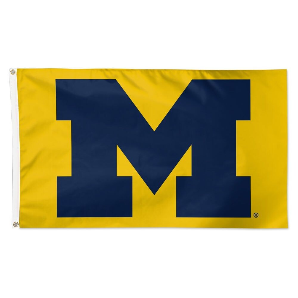 Michigan Wolverines Football 3x5 ft College NCAA Yellow Flag / Banner