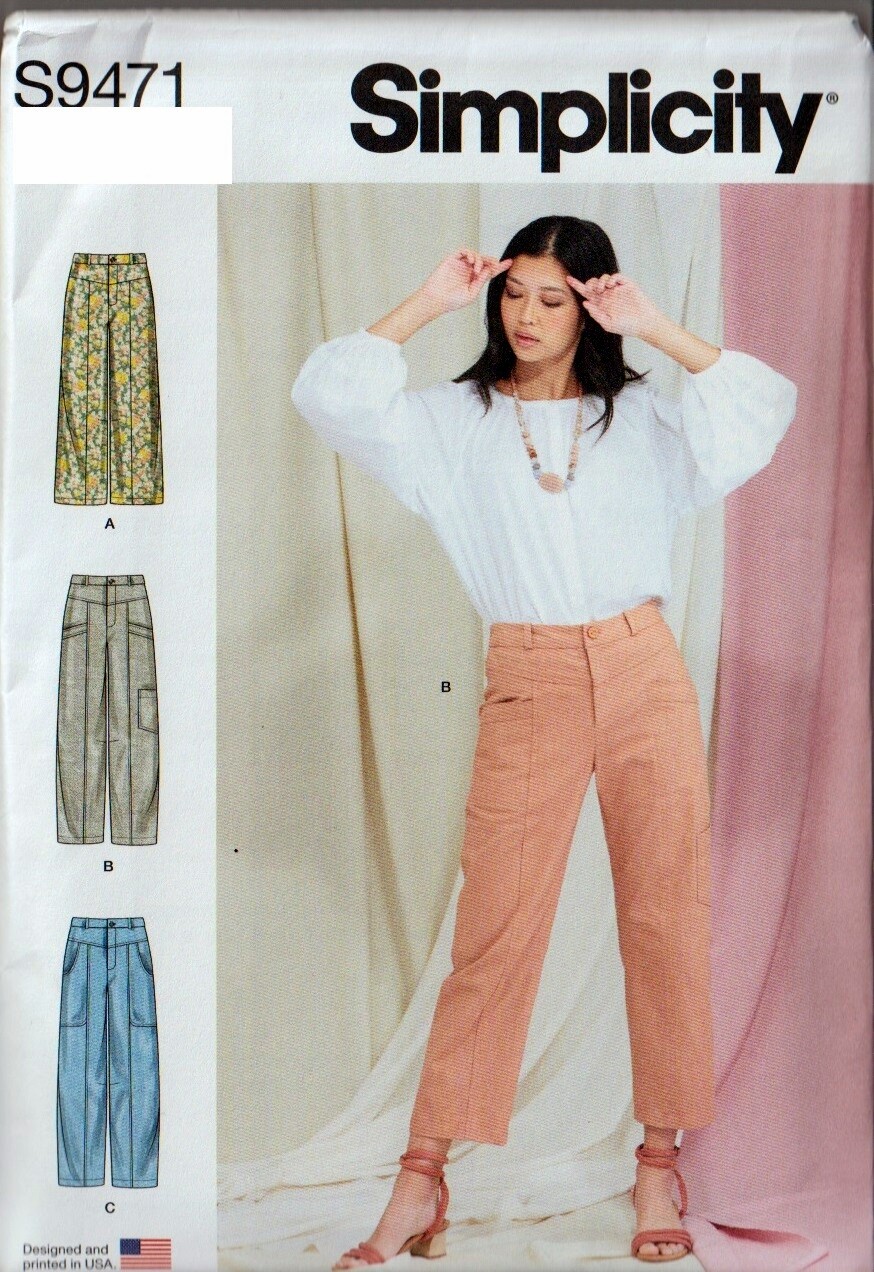 Simplicity 9471 Cropped Pants Sewing Pattern Misses Size H5 U5 New