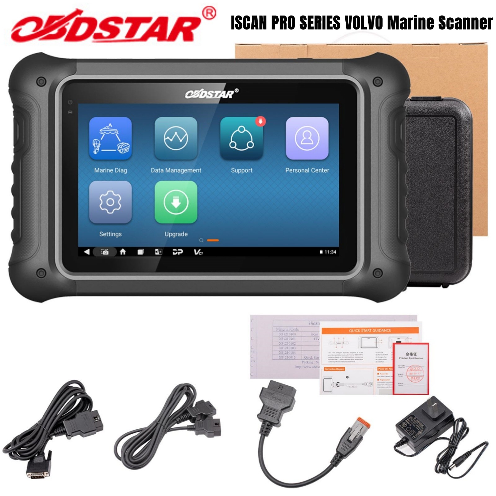 OBDSTAR iScan PRO for VOLVO Marine Diagnostic Scanner Code Reader Action tester
