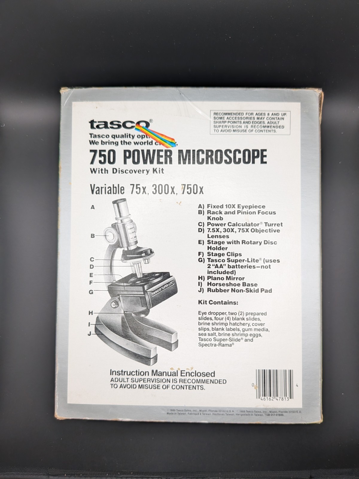 Vintage Tasco 750 Power Microscope