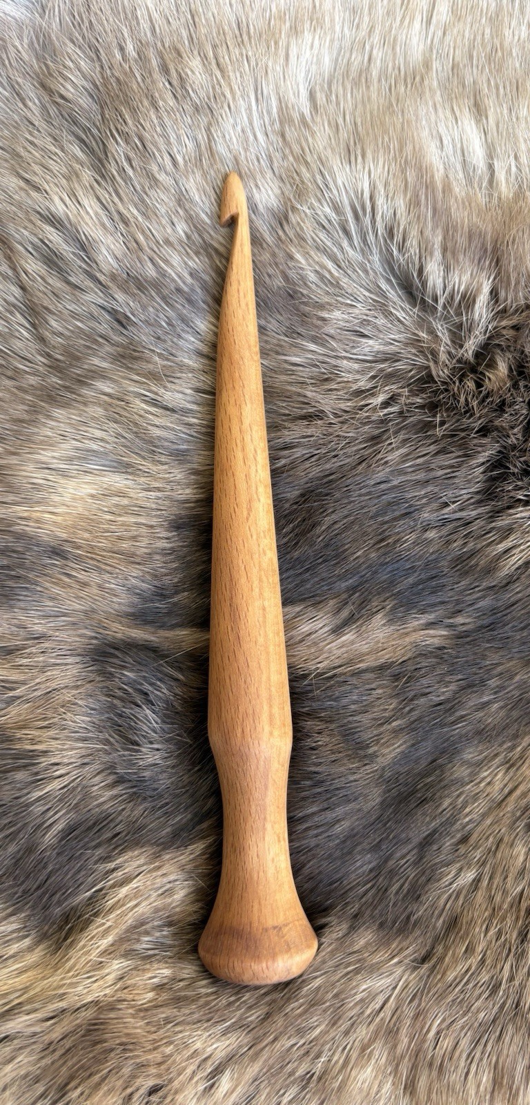Wooden Broomstick Lace Crochet Hook for Knitting, Crafting, DIY Projects
