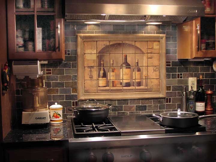 Mural Arc Ceramic Wine Decor Backsplash Tile #318