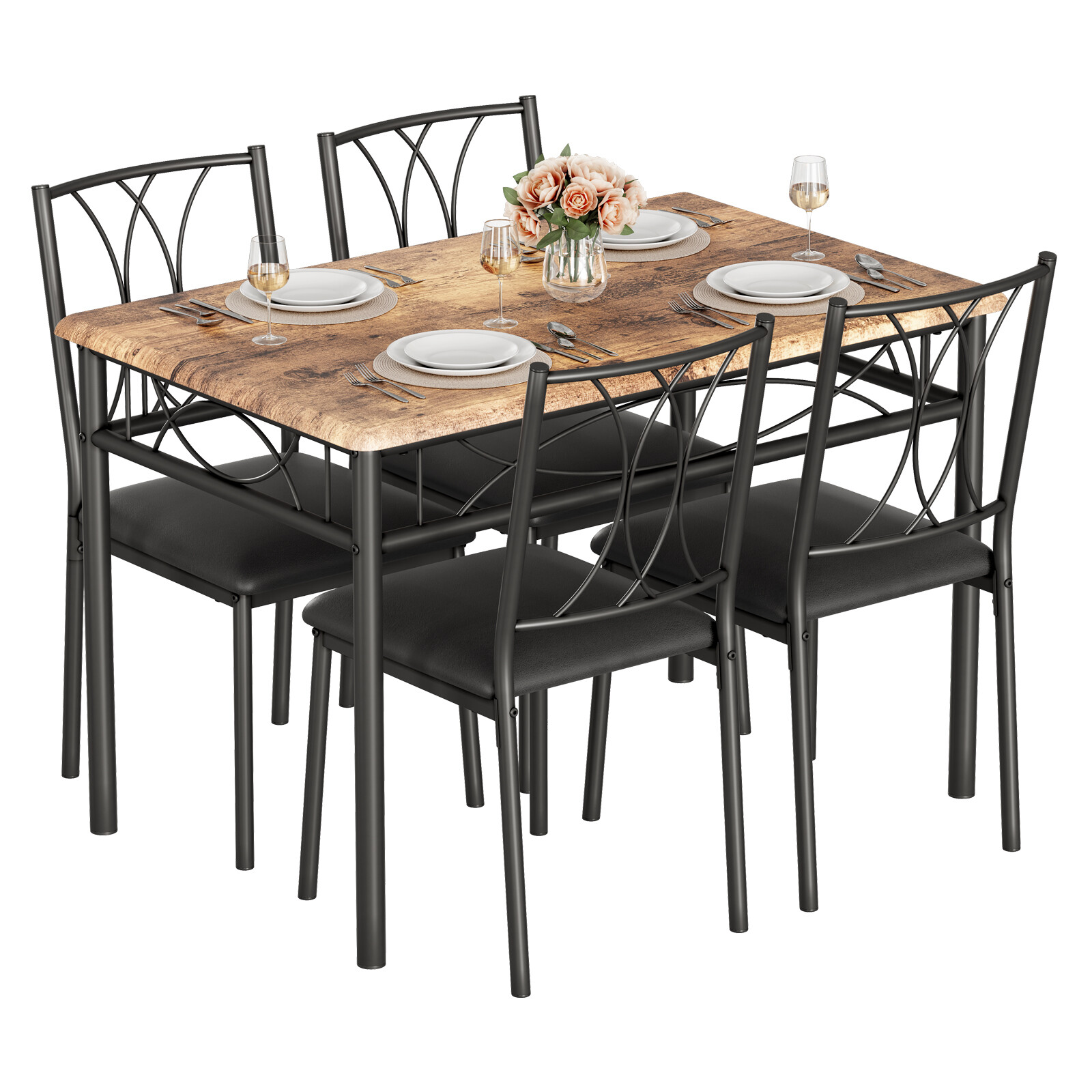 🔥Dining Table Set Kitchen Table and Chairs Upholstered Chairs ffor Small Space