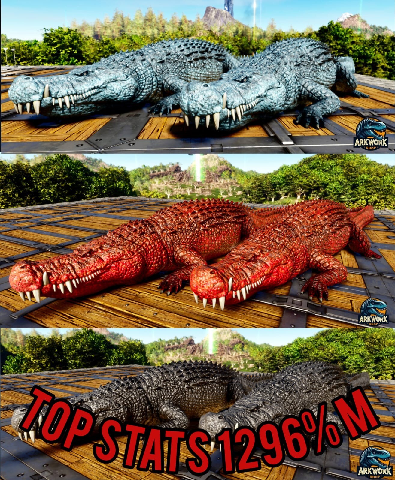🦖ARK Survival Ascended Deinosuchus NEW TOP STATS PVE PS5/XBOX/PC