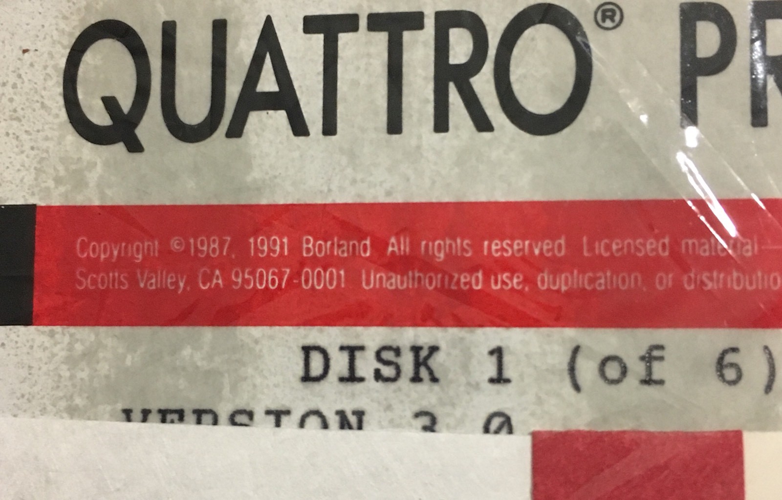 Borland Quattro Pro Ver 3.0