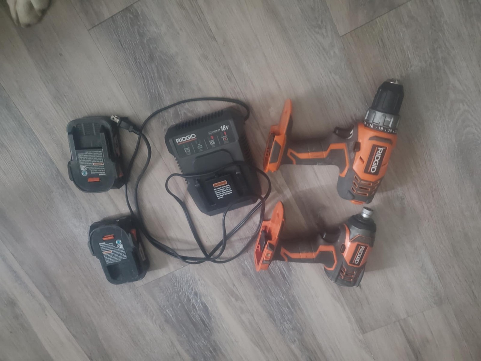 RIDGID 18V Brushless Cordless 2-Tool Combo Kit with Hammer Drill, Impact