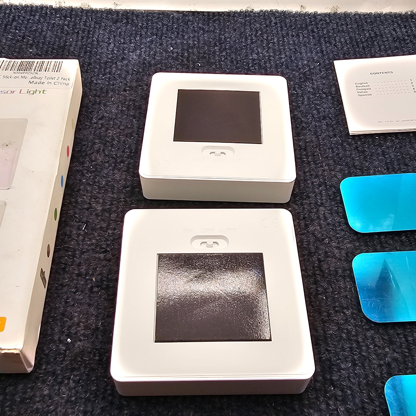 (QTY 2) NICKLUC Sensor Night Light: Stick-On Rechargeable Motion Sensor Light