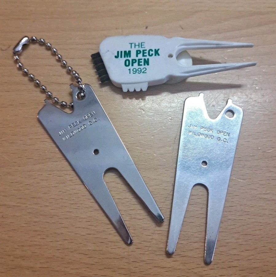 Jim Peck Golf Open Repair Tool Lot of 3 c1990s Wildwood Golf Course Minocqua WI