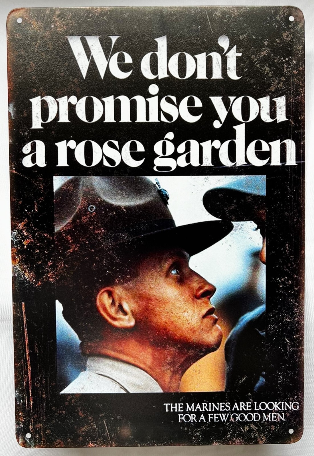 USMC Rose Garden Tin Sign (MCRD Infantry Amphib Recon F-35 F-18 SOI Topgun) T36