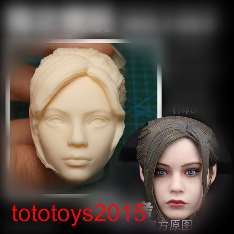 1:6 1:12 1:18 Claire Girl Girl Head Sculpt for 12'' 6'' 3.75'' Female Figure