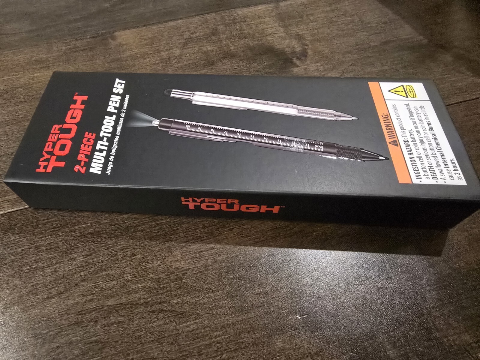 Hyper Tough 2-Piece Multi-Tool Pen Set Black NEW BOX
