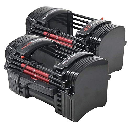 POWERBLOCK EXP ADJUSTABLE DUMBBELLS, STAGE 1, 5-50 LB, - Scratch & Dent