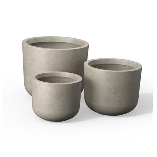 Kante Set of 3 13.1"Dia, 11.0"Dia, 9.0"Dia (Set of 3) Weathered Concrete
