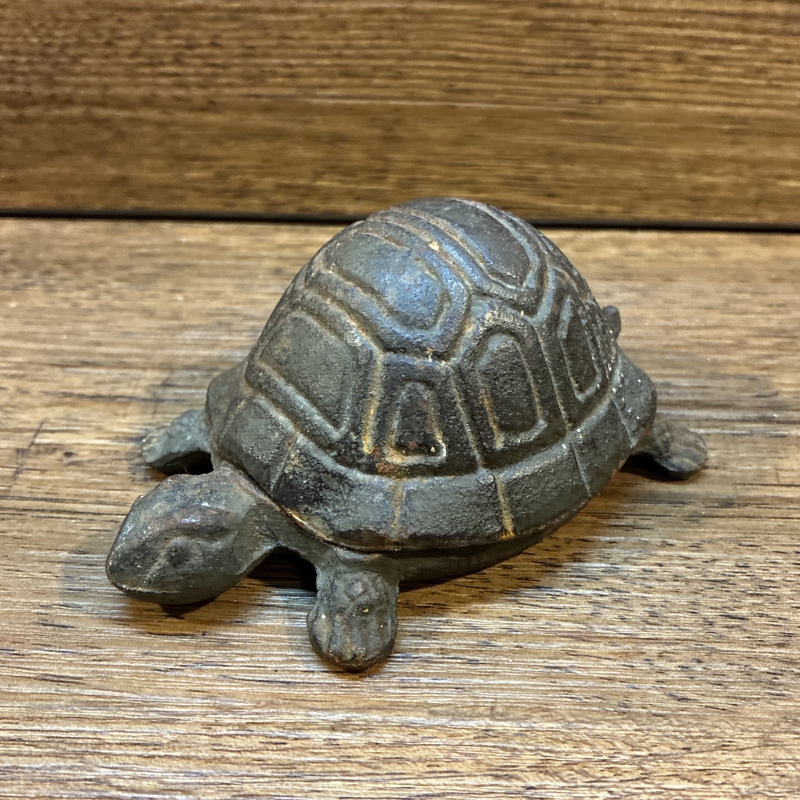 Turtle Hide A Key Box Hideaway Rustic Cast Iron Garden Decor Figure Tortoise