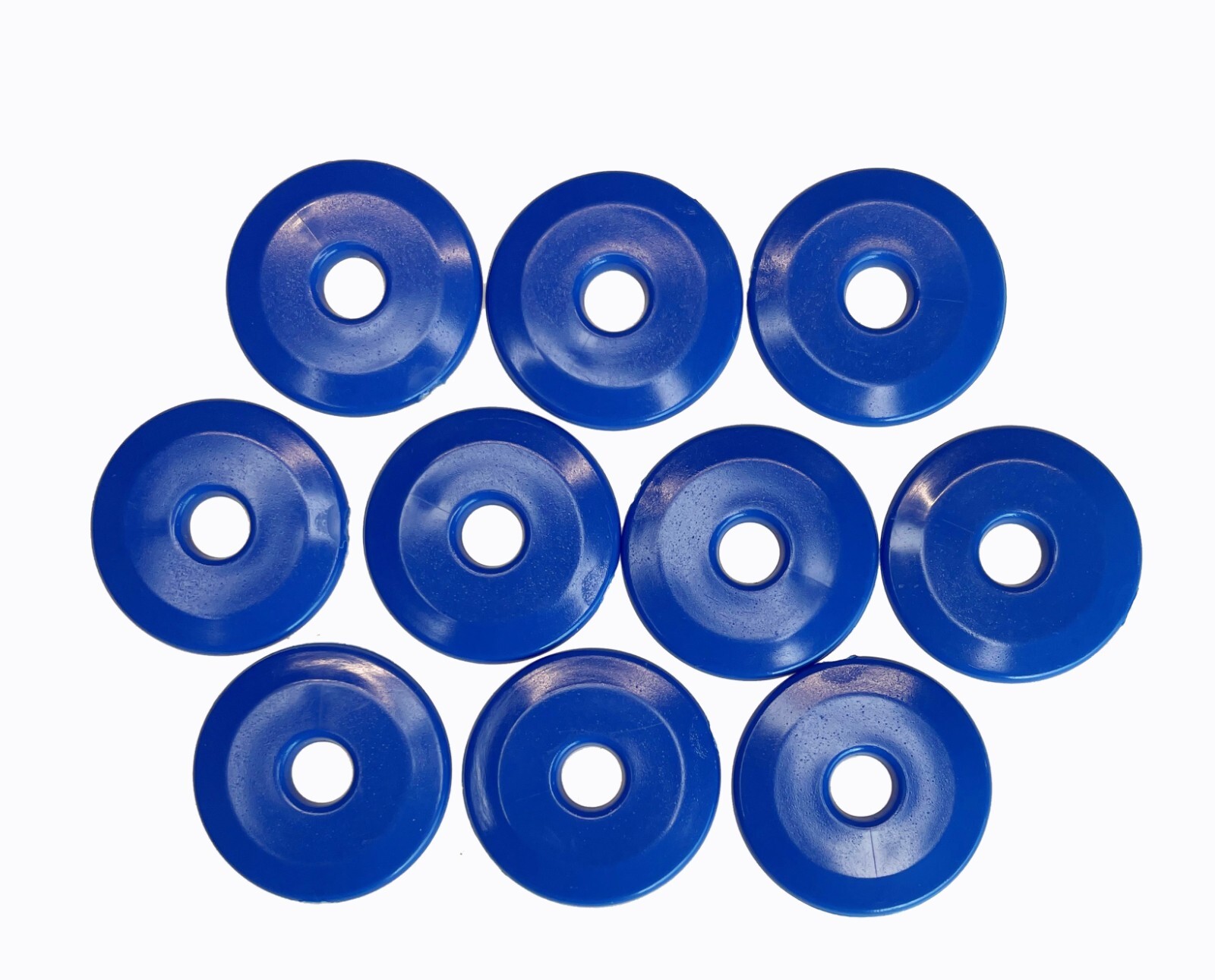 Pack of 10 BLUE 25mm Dia Penny Washers Survey Marker High Impact Plastic S7840