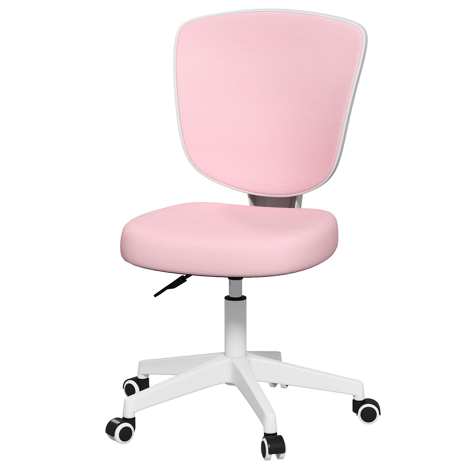 Gray/Pink Adjustable Height Kids Study Computer Chair Ergonomic with Wheels