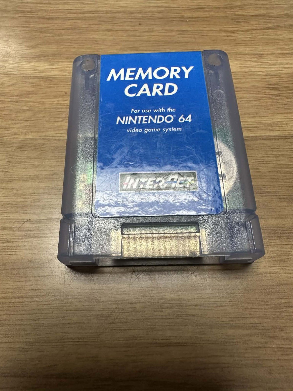 Interact Memory Card For Nintendo 64 N64 Clear Blue Very Good 2E