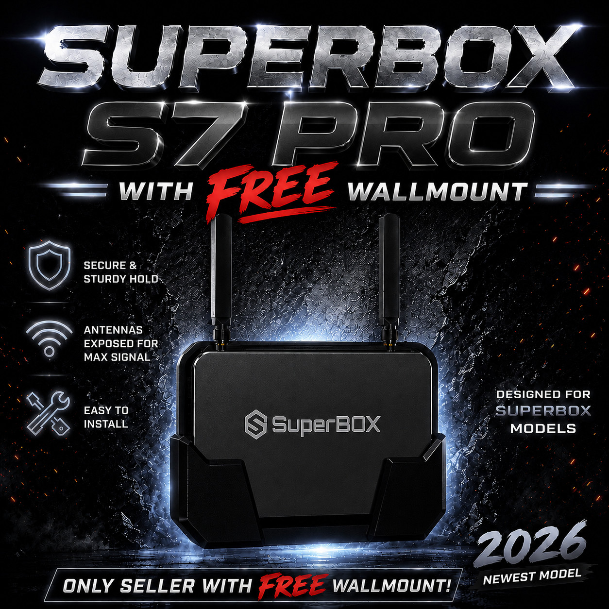 🔥2026 NEWEST SUPERBOX S7 PRO-FREE WALLMOUNT! - FREE AIR SHIPPING ✈️📦