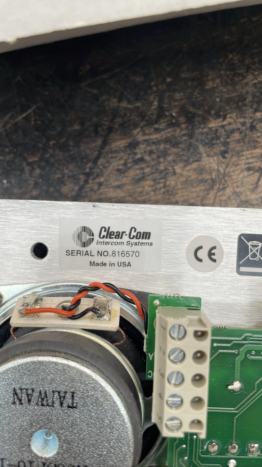 Clear-Com KB-701 Single Channel Intercom Speaker Station Audio Control Panel