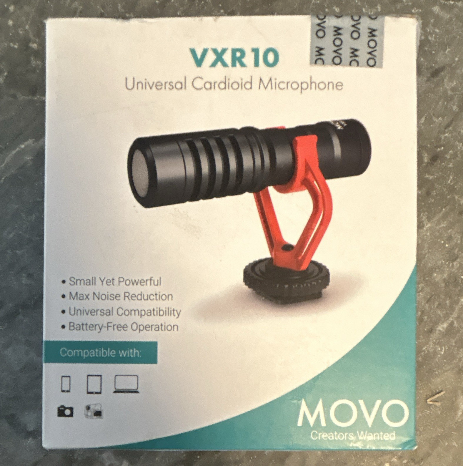 Movo VXR10 On-Camera Cardioid Mic Kit w/ Windscreen, Shock Mount, 3.5mm