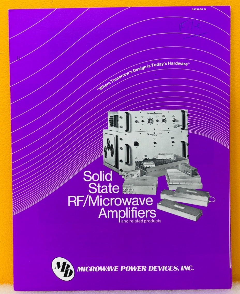Microwave Power Devices Solid State RF/Microwave Amplifiers #76 Catalog.
