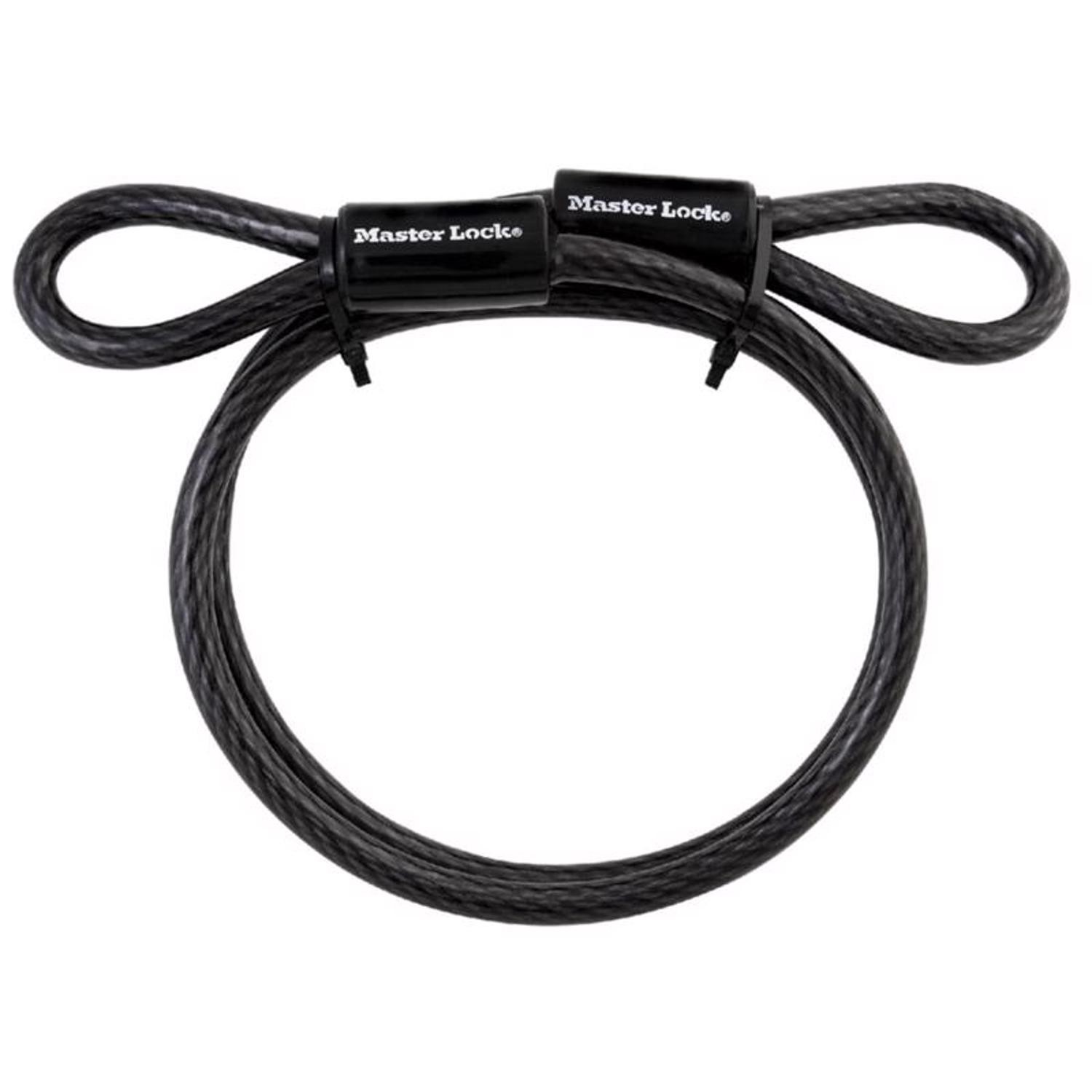 Master Lock 85DPF Braided Steel Vinyl Coating Looped End Cable 4 ft.