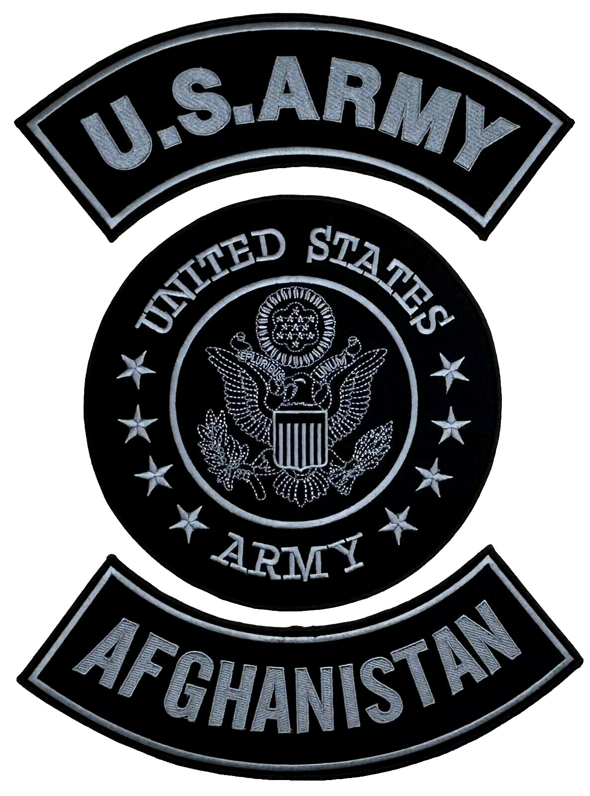 U.S. ARMY SEAL AFGHANISTAN MILITARY VETERAN MOTORCYCLE VEST LOT OF 3 PATCHES