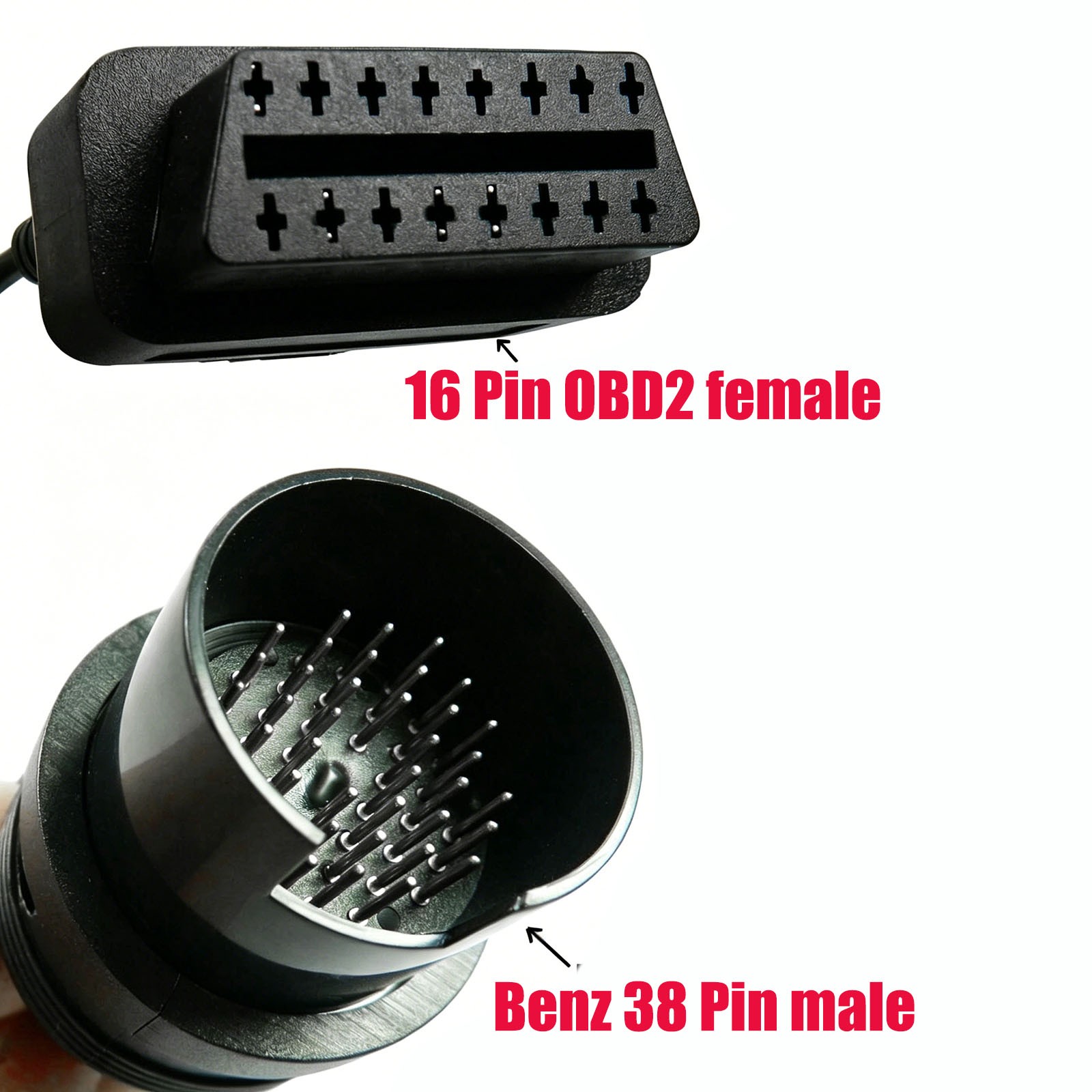 38 Pin OBD2 Adapter for Mercedes Benz Check Engine Code Reader Cable