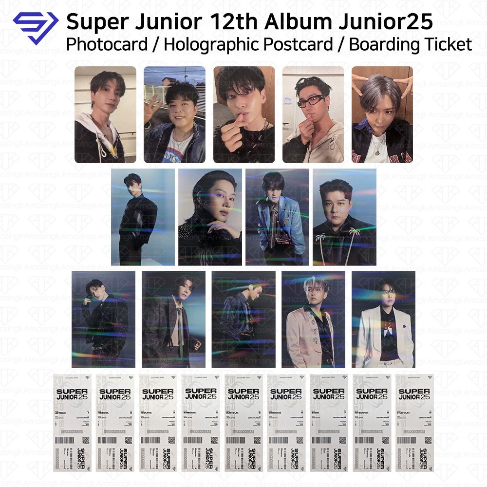 Super Junior 12th Album Super Junior 25 Photobook Official Photocard Postcard