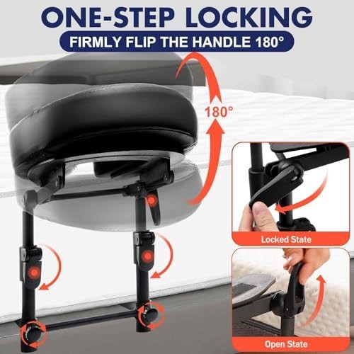 Adjustable Massage Headrest for Bed & Table, Face Down Pillow for Home Use, Blac