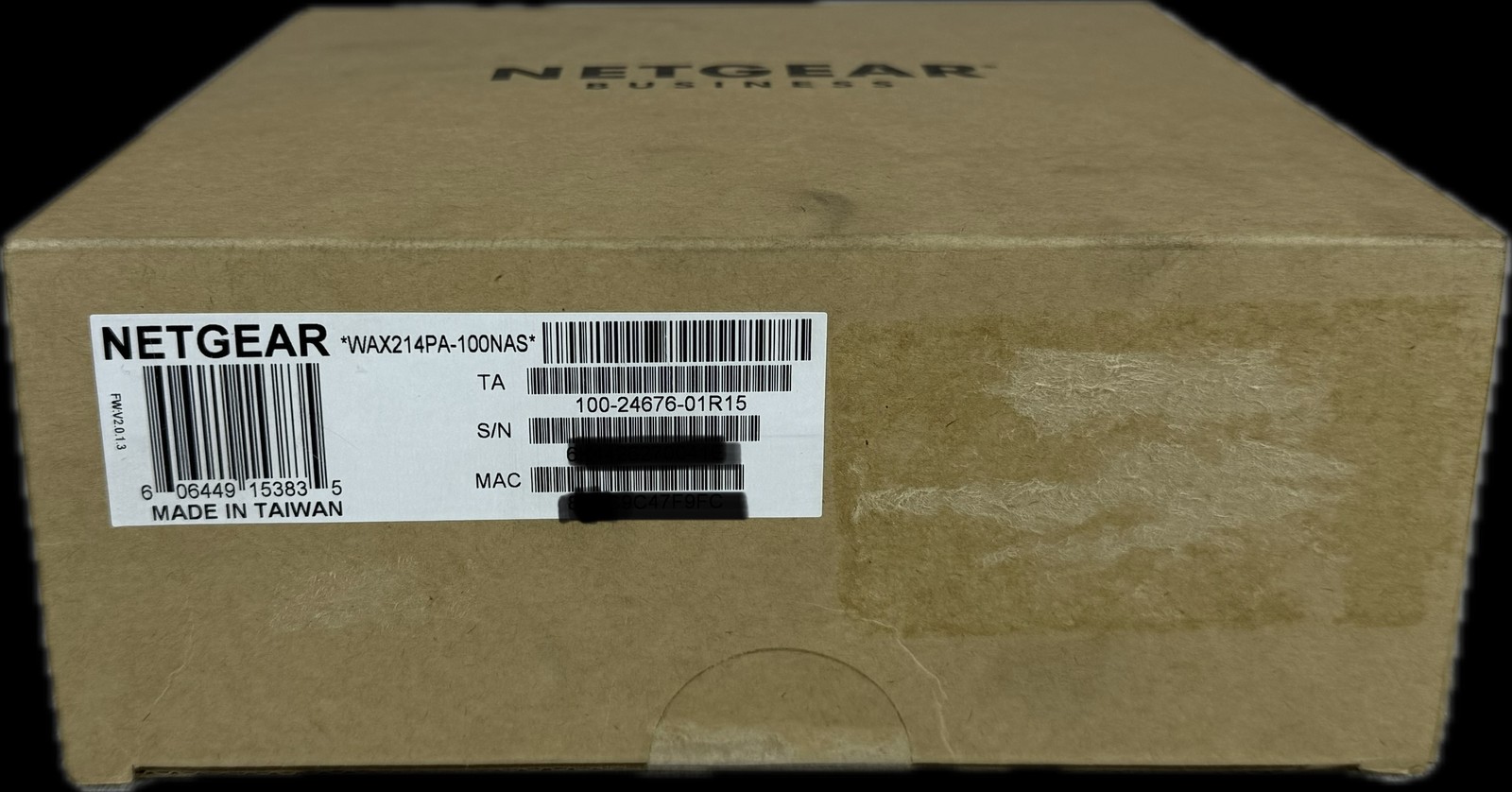 New Sealed Netgear AX1800 Wireless Access Point | WAX214PA-100NAS
