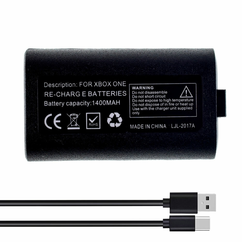 For XBox Series X/S Controller Battery 2 Pack + USB-C Charging Cable