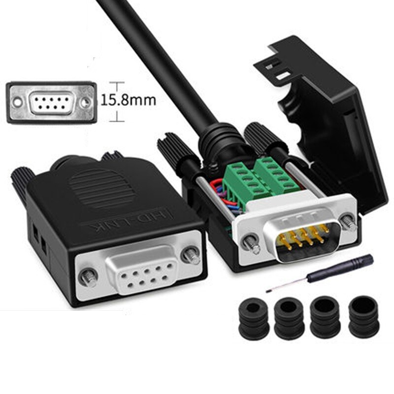 2Pcs D SUB9Pin RS232Connector RS232Male Female Connector DB9 COM RS232Connectors