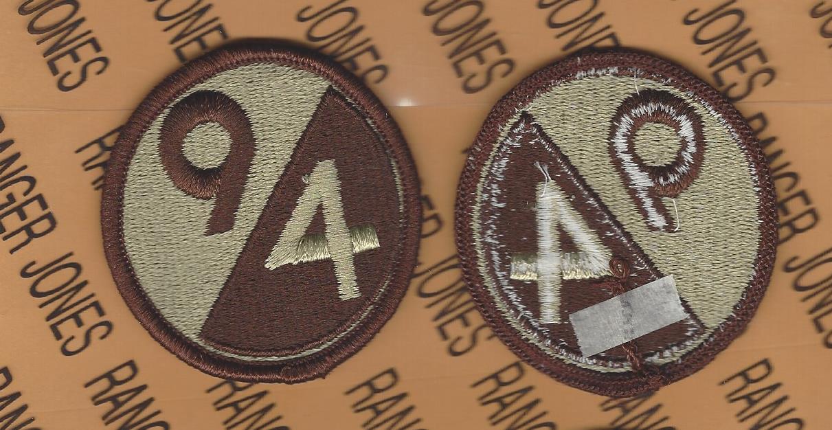 US Army 94th Infantry Division Desert DCU uniform patch m/e