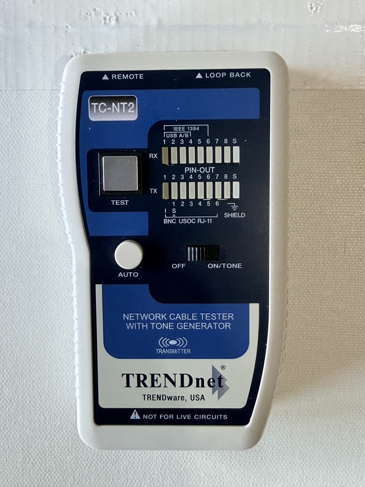 TRENDnet TC-NT2 Network Cable Tester Kit w/Case Manual Tone Generator