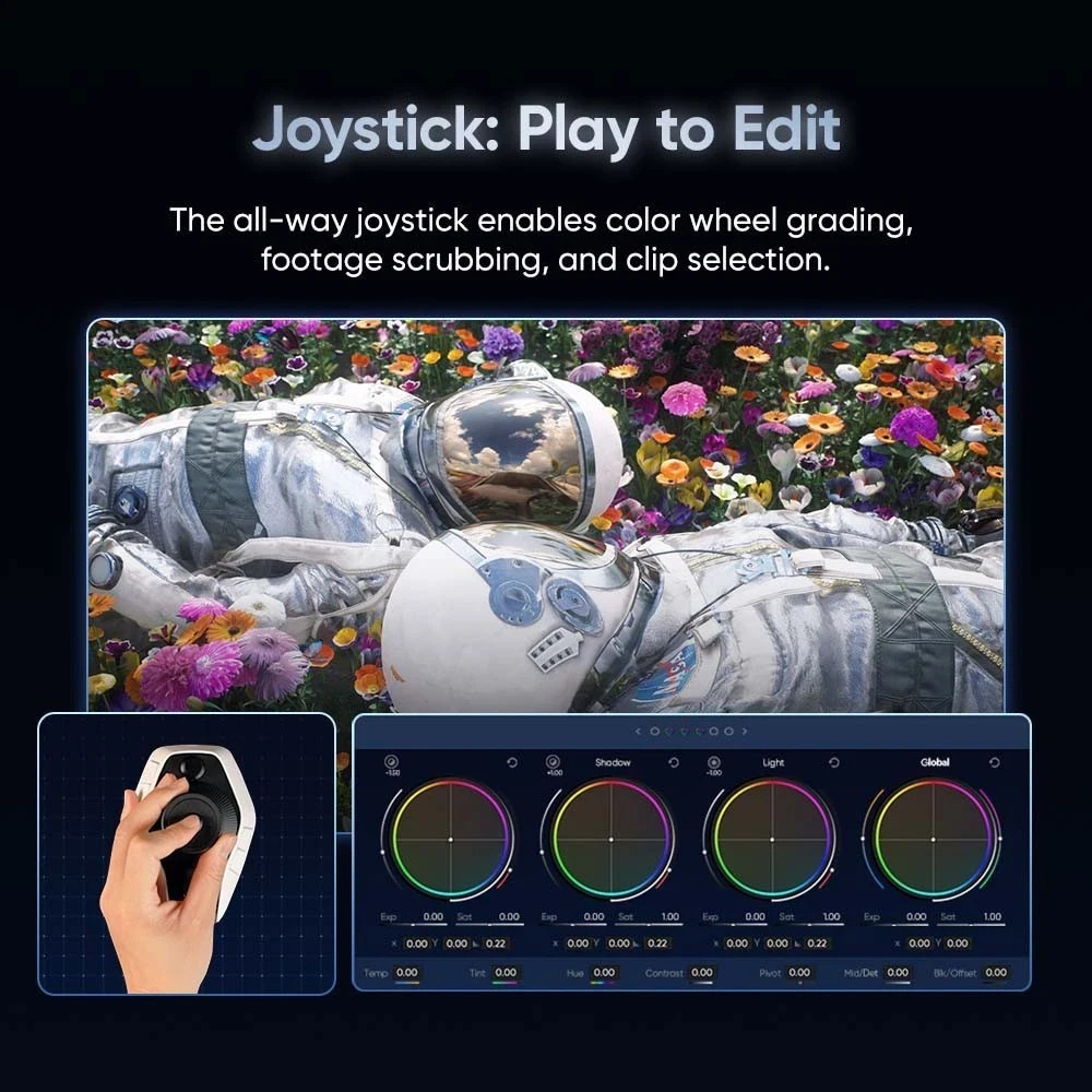 XPPen Pilot Pro Editing Console Joystick Controller Tri-Dials 19 Buttons