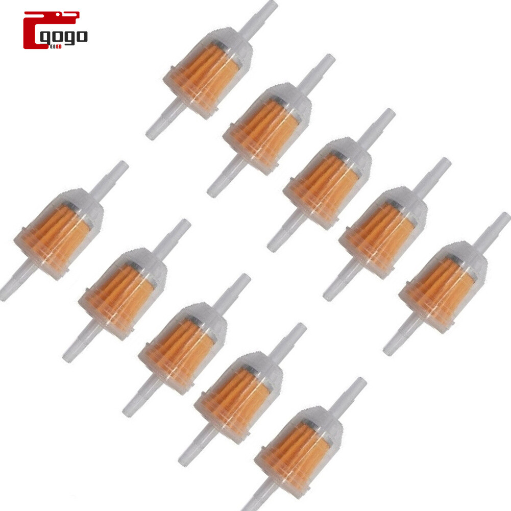 10 Pack Gas Inline Fuel Filters Replace Kawasaki Kohler John Deere 1/4" x 5/16"